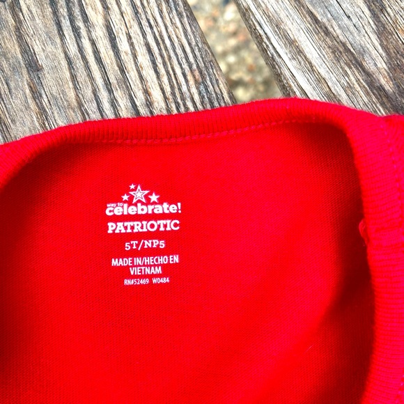 Patriotic, Butterfly, Free to Sparkle Tank Top, Size 5T - Picture 3 of 3